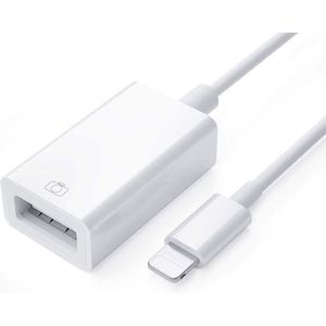 USB 3.0 adapter naar 8-pin (lightning) adapter kabel OTG - geschikt voor iPhone en iPad - Wit