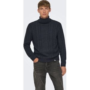 ONLY&SONS - ONSFLETCHER LIFE REG 5 CABEL ROLL KNIT - Heren - Gebreide truien