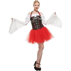 Nordivar - Rozen Jacquard Vest Cosplay Retro Tube-top Vest Feestjes Halloween Carnaval