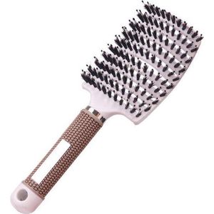New Age Devi - Anti Klit Haarborstel Kleur Grijs - Kappers Borstel - Antiklit Borstel - Hoofdhuid Verzorging Borstel - Haar Borstel Kinderen