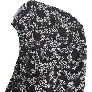 Hannahhave wieghoeslaken blauw met witte bloemen, Blossom 40x80 cm