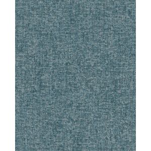 Textiel look behang Profhome DE120057-DI vliesbehang hardvinyl warmdruk in reliëf gestempeld in textiel look mat blauw turquois 5,33 m2
