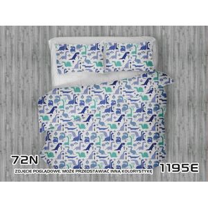 Katoenen Kinderbeddengoed 90x120 Wit Dinosaurus