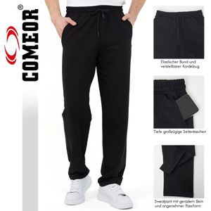 Comeor Joggingbroek heren - zwart - S - trainingsbroek heren - Lange sportbroek