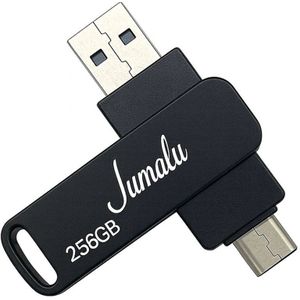 USB Stick 256GB – USB-C & USB-A – Hoge Snelheid 800Mbps – USB 3.0 – Plug & Play – Voor Laptop, Smartphone & Tablet – Zwart