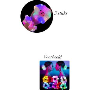 Akyol - glow in the dark scrunchie - lichtgevende scrunchies - festival - tomorrowland - festival haarband scrunchie met led lichtjes - bohemian festival - bohemian - lichtgevende haar elastiek- lichte haar elastiek- Haaraccessoires - accessoire