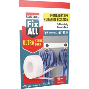 Fix All Dubbelzijdig Montagetape Ultra Strong 1,5M Rol