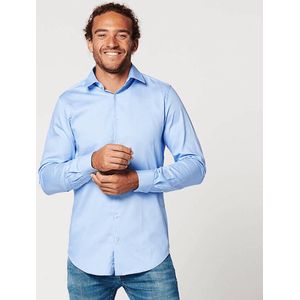 SKOT Duurzaam Overhemd Heren - Hemd Volwassenen - Circular Blue - Slim Fit - Blauw - Maat XXL