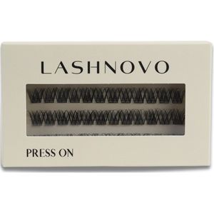 Lashnovo – Press-On Cluster Lashes - Nola – Wimperextensions - Nepwimpers – Zelfklevende Wimpers Zonder Lijm – 5 & 7 Dagen