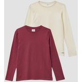 s.Oliver - T-Shirt - Katoen - Dubbelpak - Lange Mouwen