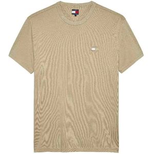 Tommy Jeans - Shirt - Camel - Kwartmouw - Normale Pasvorm