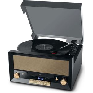 DailySupplies® Platenspeler Bluetooth met Speakers - CD Speler - LPS Vinyl - Retro - Zwart met Goud