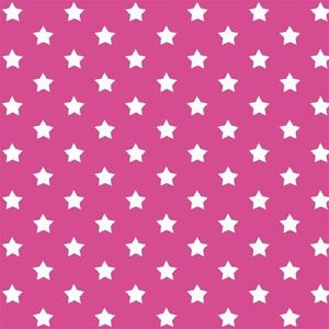 2x rollen decoratie plakfolie roze met sterren 45 cm x 2 meter zelfklevend - Meidenkamer decoratie - Decoratiefolie - Meubelfolie