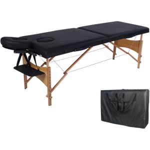 Livista® Multifunctioneel Massagetafel - Opvouwbaar - Poten van beukenhout - Hoogwaardig schuim - In hoogte verstelbaar (62-83 cm) - Draagvermogen 250 kg - Schoonheidsbed - Inclusief opbergtas