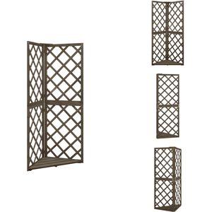 vidaXL Hekwerk - Hekwerken - Tuinhekwerk - Tuinhekwerken - Latwerk hoekmodel 50x50x145 cm massief vurenhout