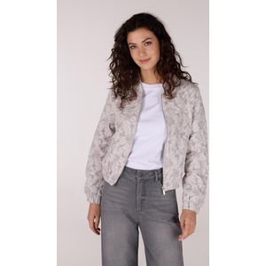 Jansen Amsterdam - Jacquard Bomberjack - Grijs - Dames - Lange Mouw