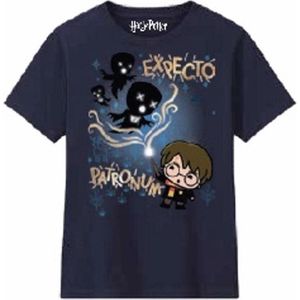 Harry Potter - Expecto Patronum Navy Blue T-Shirt - Boy 8 Years