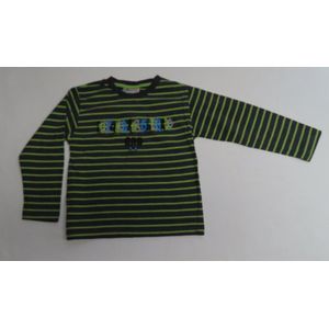 T shirt met lange mouwen - Jongens - Gestreept - Grijst / groen - 2 jaar 92