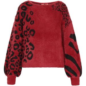 myMo - ROCKS - Trui - Bloedrood / Zwart