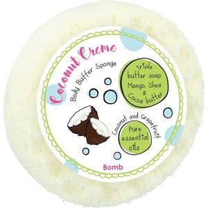 Bomb Cosmetics - Coconut Creme - Body Buffer - Shower Sponge - 190gr.