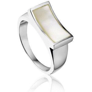 Montebello Ring Tinne - 925 Zilver Gerhod. - Parelmoer - Maat 60-19mm
