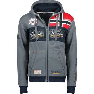 Vest Met Capuchon En Rits Geographical Norway Flyer Grijs - M