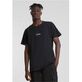 Mister Tee Heren T-shirt LA Sketch Patch, T-shirt met frontprint, regular fit, katoen, maten XS - 5XL, zwart, XS