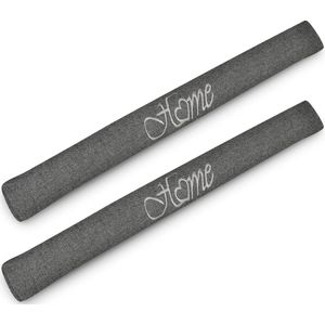 Beautissu Tuuli HO – Set van 2 Tochtstopper Deur 120x8 cm – Tochtrol Antraciet Tochtkussen voor Deur en Ramen