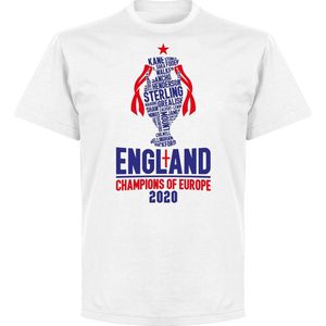 Engeland Champions Of Europe 2021 T-Shirt - Wit - Kinderen - 152