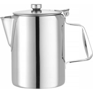 Hendi Koffie-/theekan - scharnierend deksel - roestvrij staal - 0,6L - vaatwasmachinebestendig