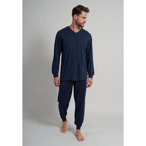Ceceba heren pyjama V-hals - donkerblauw mini dessin - Maat: 7XL