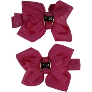 Jessidress Mini Haar Clip met Kleine haar strikjes - Fushia