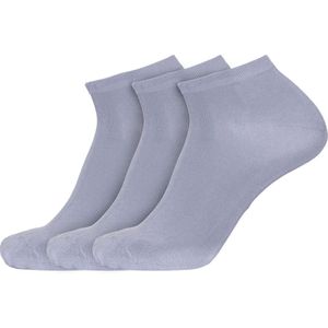 Bonnie Doon Bamboe Sneakersokken Heren Blauw/Grijs maat 40/46 - 3 paar - Licht, Ademend, Soepel - Zeer Comfortabel en Zacht - Korte sokken - Zakken niet af - Bamboo Viscose Rayon - Antibacteriële Werking - Milieubewust - Mineral - OL0420993.282