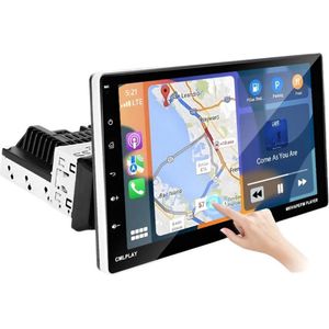 Podofo - Auto Multimedia Speler - 9inch - 2GB - 64GB - 1Din - Carplay Scherm - Touchscreen - GPS-navigatie - WIFI - Bluetooth - FM/RDS - Autoradio