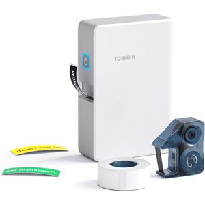 Portable Label Maker - Wireless Bluetooth Connection - Mobile Editing Support - Color Printing - Mini Sticker Printer for Labeling Office Files - White
