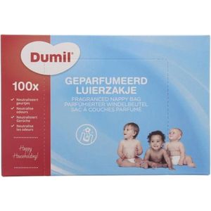 Dumil Geparfumeerd Luierzakjes - 100 Stuks - Hygiënisch - Baby - Gemakkelijk in Gebruik