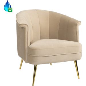 Fauteuil Tyrnava Velvet, Champagne