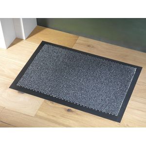 vuilnis schuifelen Kan worden genegeerd 2x stuks deurmatten/schoonloopmatten Faro zwart grijs 40 x 60 cm  (woonaccessoires) | € 18 bij Fun-en-feest.nl | beslist.nl