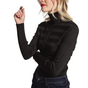 Dames Turtleneck Trui Met Lange Mouwen in Taupe