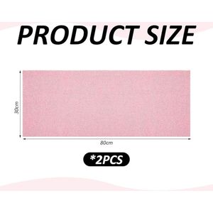 Roze Badhanddoeken - Set van 2 - 80x30 cm - Zacht en Duurzaam