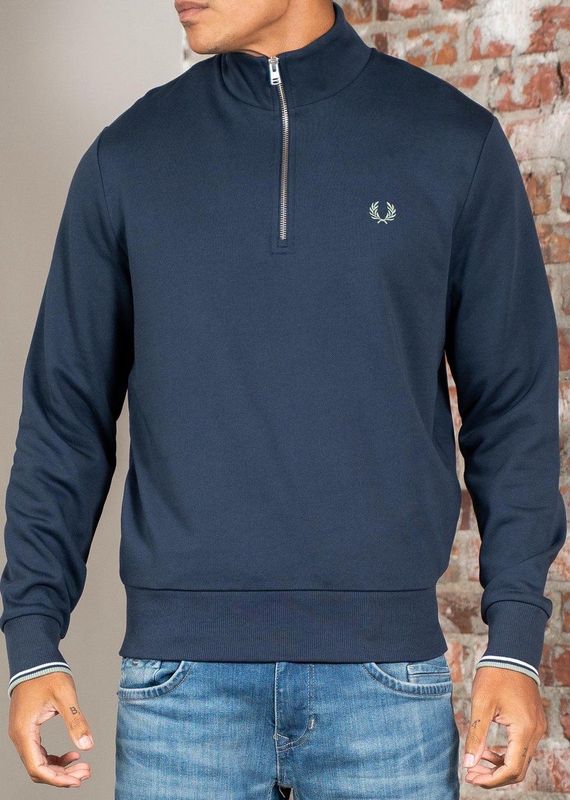 Fred Perry  HALF ZIP SWEATSHIRT  Truien  heren Marine