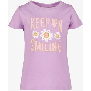 TwoDay meisjes T-shirt met bloemen lila - Maat 92
