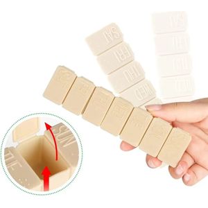 Actie4you® - Pillendoos 7 Dagen - Medicijn doosje - Pillendoosje - Pil Box - 1 Week - Met Dagindeling – Beige