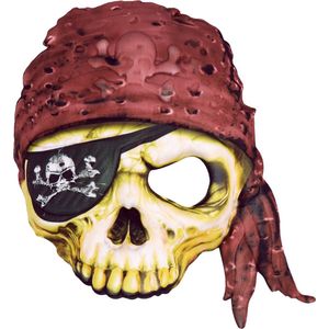 Boland - EVA halfmasker Piraatje - Kinderen en volwassenen - Piraat - Halloween en Horror- Piraten