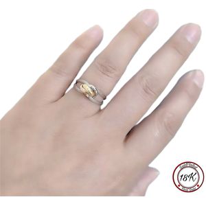 Soraro Tricolor Ring | Grijs | Soraro Ringen | 18K Goldplated | Cadeau voor haar | verjaardag vrouw | Vaderdag | Vaderdag Cadeau | Valentijn | Valentijnscadeau