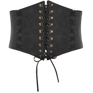 Steampunk Leren Corset Brede Ceintuur voor Dames - Middeleeuwse look