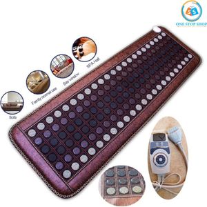 Infrarood Edelstenen Thermomat - Warmte Therapie Mat - Echte Jade & Toermalijn - 60x150cm - Verwarmde Stenen - Hot stone - Herstelt Lichaam & Geest