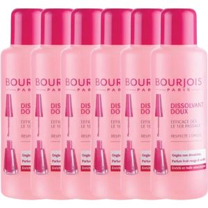 Bourjois - Dissolvant - Nagellakremover - Voordeelverpakking 6x125ml - Zonder Aceton