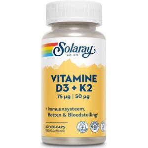 Solaray Vitamine D3&K2 60 Capsules