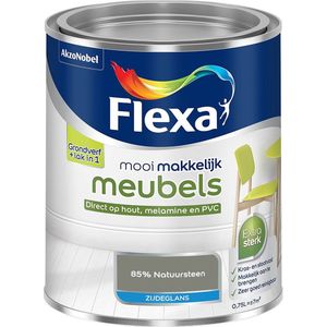 Flexa - Mooi Makkelijk Meubels Zijdeglans - Muurverf - 85% Natuursteen - Mengverf - 0.75 Liter